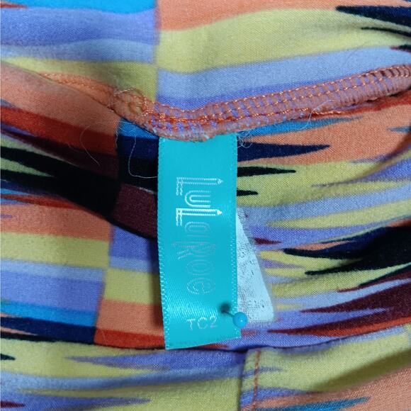 LulaRoe Navajo Print Size TC2 Black, Lilac and Orange Pull On Soft Material - Picture 5 of 8